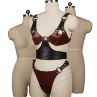 liebe-seele-leather-bustier-black-brown-gold 6